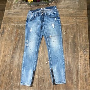 One teaspoon distressed free birds 2 skinny jeans